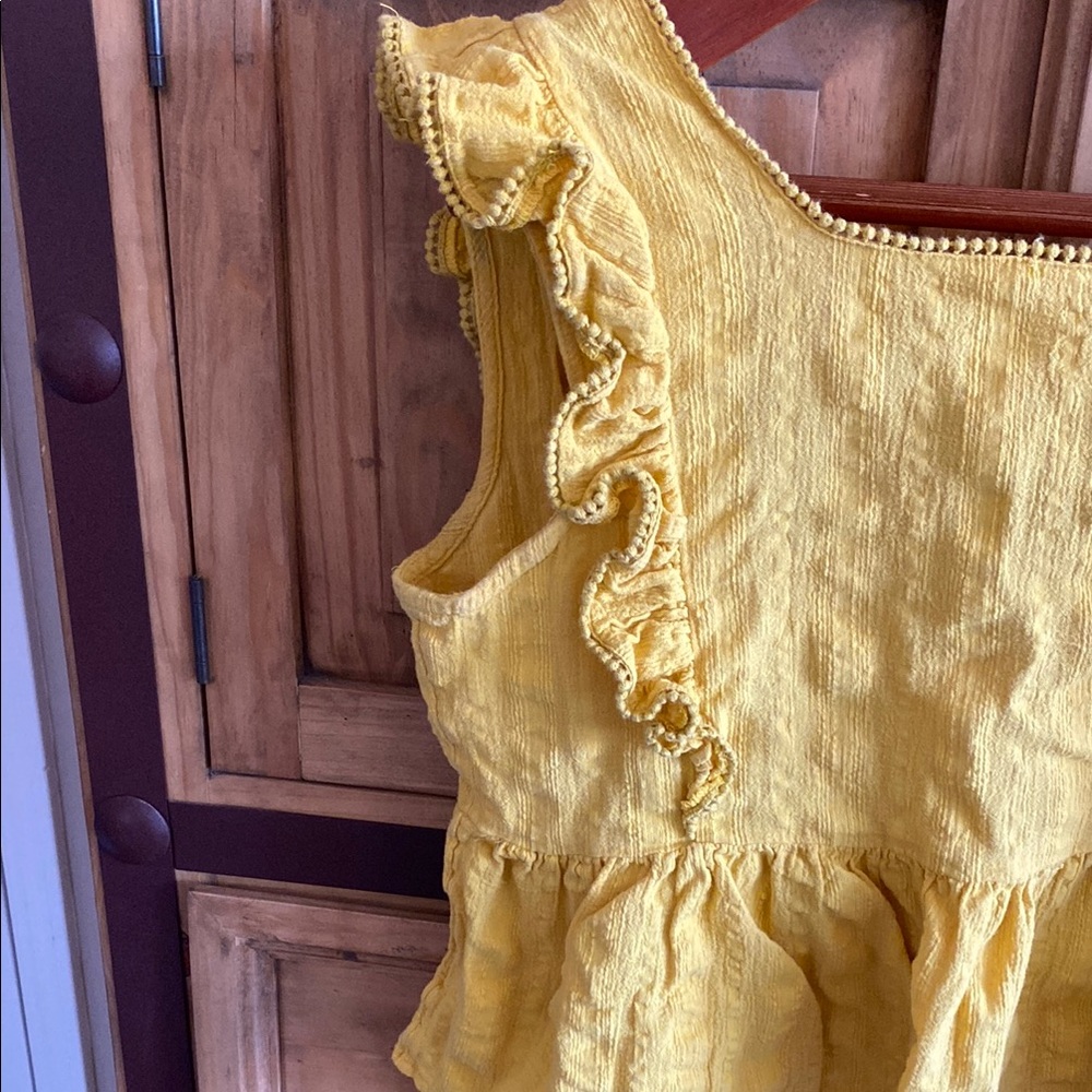 Free People Yellow Ruffled Crop Top - Picture 7 of 15